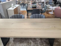 Riva1920 Esstische|Esstisch Sky Natural Holzoberfläche Gewachst Gestell Natureisen Schwarz Lackiert