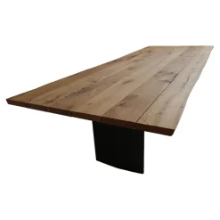 Riva1920 Esstische|Esstisch Sky-Briccola SM Platte Gewachst Gestell In Rautenform Irondust Lackiert Anthrazitgrau