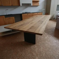 Riva1920 Esstische|Esstisch Sky-Briccola SM Platte Gewachst Gestell In Rautenform Irondust Lackiert Anthrazitgrau