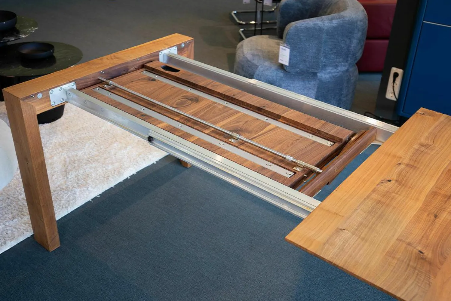 Scholtissek Esstische|Esstisch SL 1 Ausziehbar Astnuss Naturgeölt mit Harzausguss