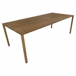 More Esstische|Esstisch Slic Massivholzplatte Eiche Oberfläche Geölt Beine Aluminium Furniert