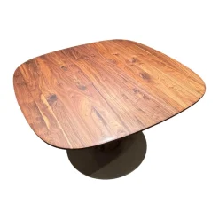 Rodam Esstische|Esstisch Sqround Ast Nussbaum Hartwachssiegel Bodenplatte Sahara Beige Mit Auszug