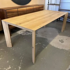 Scholtissek Esstische|Esstisch SR 1 Light Knorrige Eiche Puro Geölt Äste Mit Zinn Ausgegossen Inklusive Auszug