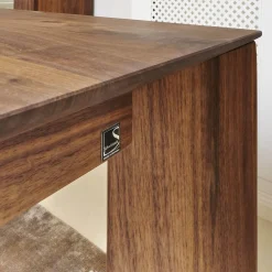 Scholtissek Esstische|Esstisch SR1 Light Massiv Astnussbaum Geölt Ausziehbar Astlöcher Mit Harz