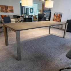 Christine Kröncke Esstische|Esstisch Surf Eiche Massiv Schiefergrau Lackiert