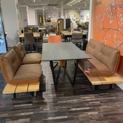 Koinor Esstische|Esstisch T1003 Platte Keramik Anthrazit Metallfuß Schwarz Matt Pulverbeschichtet Ohne Bänke Und Stuhl