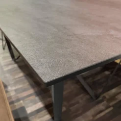 Koinor Esstische|Esstisch T1003 Platte Keramik Anthrazit Metallfuß Schwarz Matt Pulverbeschichtet Ohne Bänke Und Stuhl