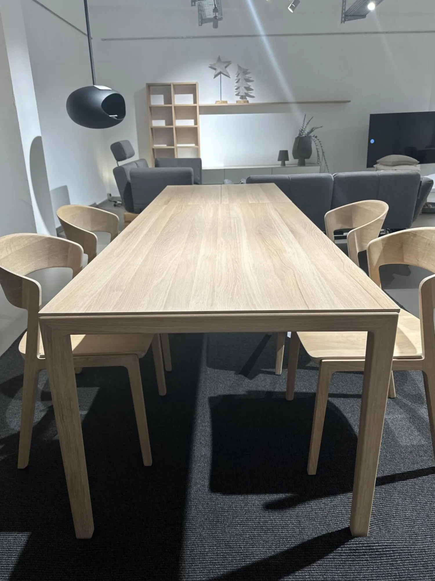 Team 7 Esstische|Esstisch Tak Eiche Naturöl Weiß Holzfuß Mit 100cm Auszug