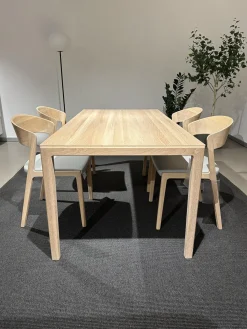 Team 7 Esstische|Esstisch Tak Eiche Naturöl Weiß Holzfuß Mit 100cm Auszug