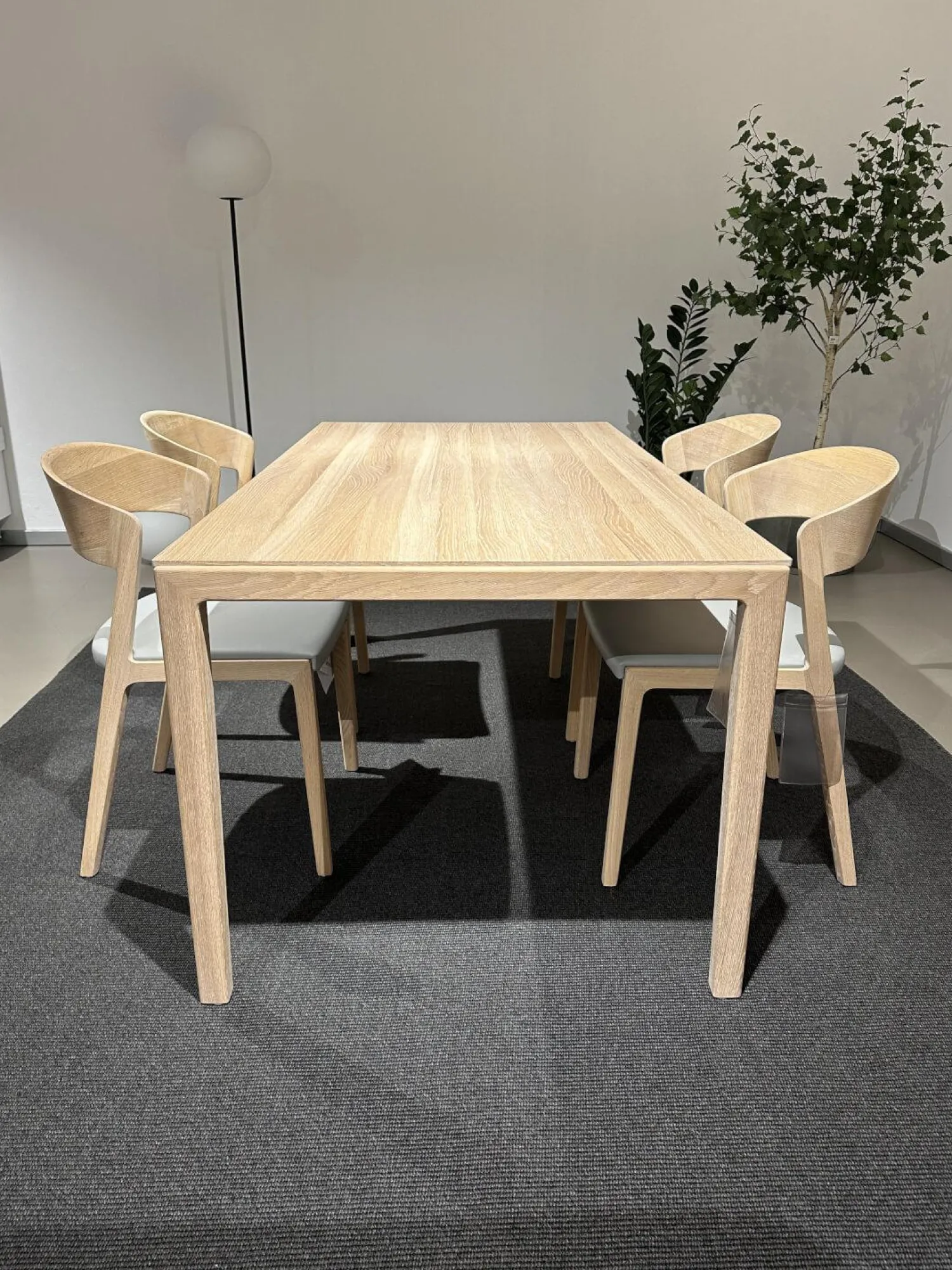 Team 7 Esstische|Esstisch Tak Eiche Naturöl Weiß Holzfuß Mit 100cm Auszug