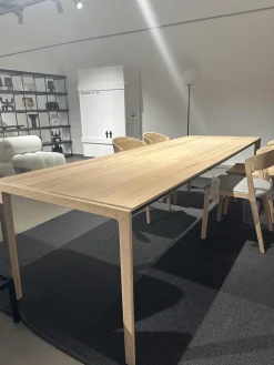 Team 7 Esstische|Esstisch Tak Eiche Naturöl Weiß Holzfuß Mit 100cm Auszug