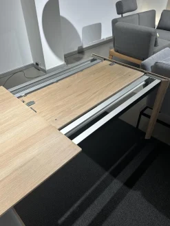 Team 7 Esstische|Esstisch Tak Eiche Naturöl Weiß Holzfuß Mit 100cm Auszug