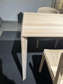 Team 7 Esstische|Esstisch Tak Eiche Naturöl Weiß Holzfuß Mit 100cm Auszug