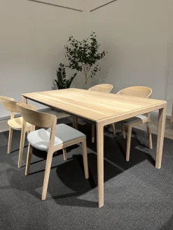 Team 7 Esstische|Esstisch Tak Eiche Naturöl Weiß Holzfuß Mit 100cm Auszug