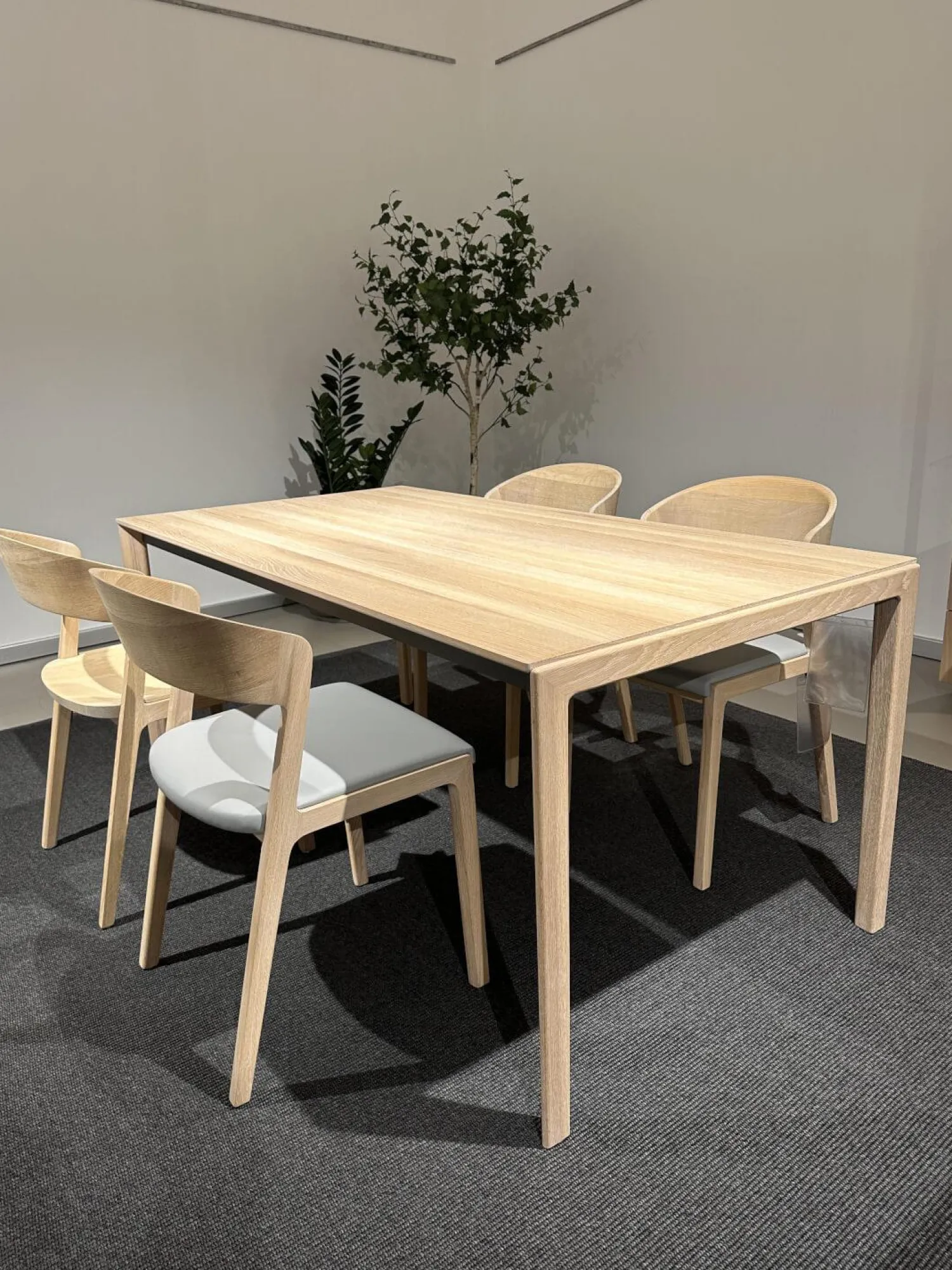 Team 7 Esstische|Esstisch Tak Eiche Naturöl Weiß Holzfuß Mit 100cm Auszug