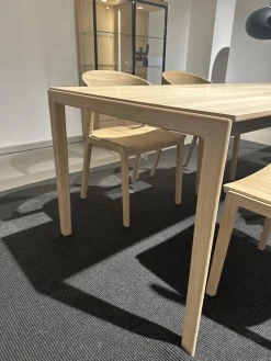 Team 7 Esstische|Esstisch Tak Eiche Naturöl Weiß Holzfuß Mit 100cm Auszug
