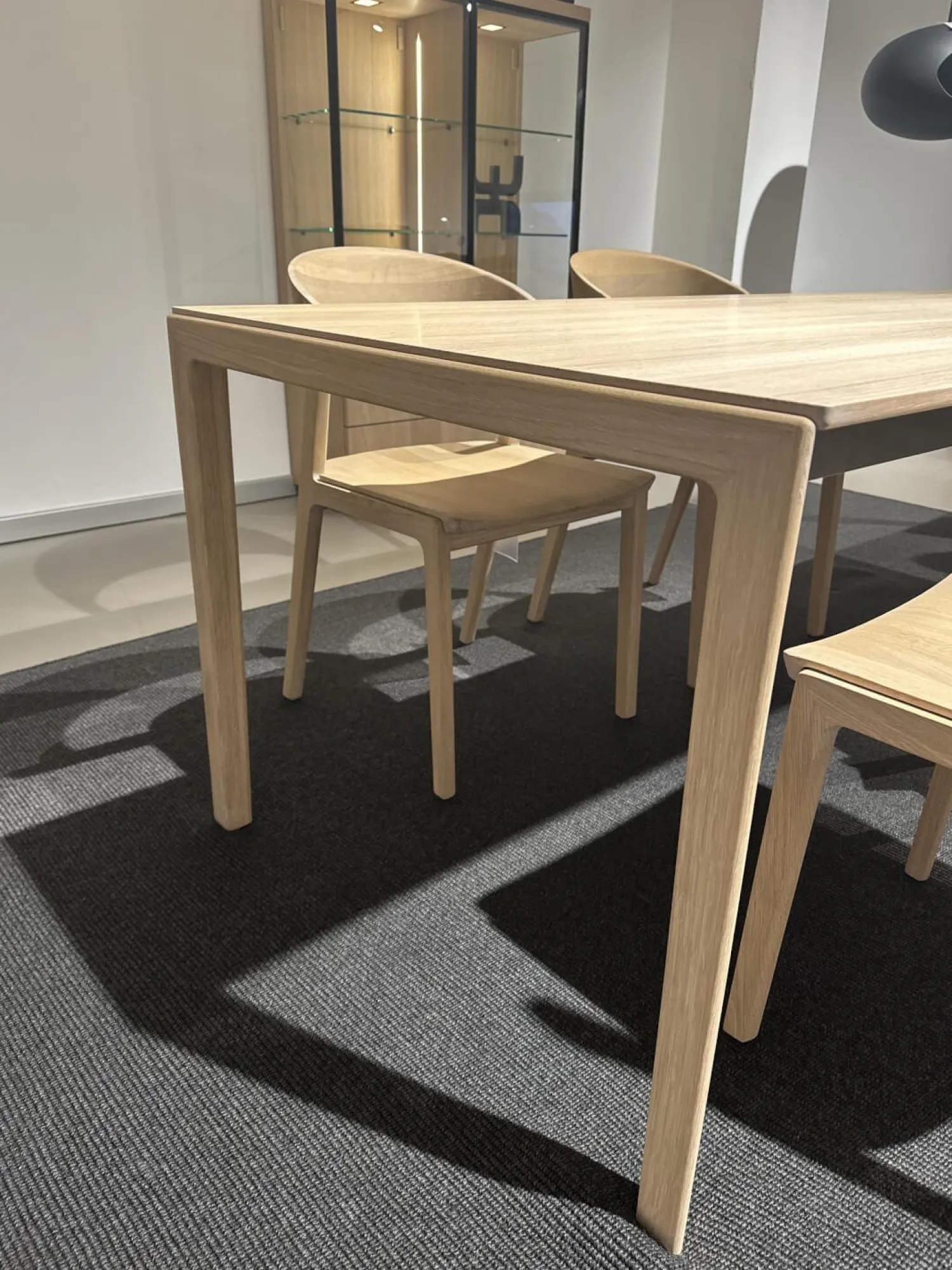 Team 7 Esstische|Esstisch Tak Eiche Naturöl Weiß Holzfuß Mit 100cm Auszug