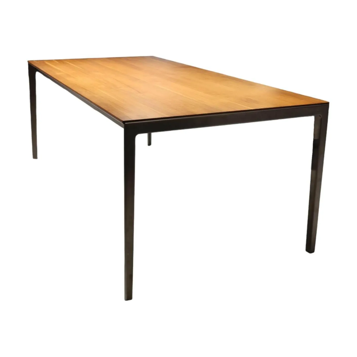 Team 7 Esstische|Esstisch Tak TRTM20101 Platte Nussbaum Fußgestell Stahl Bronze Matt mit 100cm Auszug