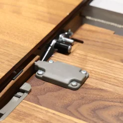 Team 7 Esstische|Esstisch Tak TRTM20101 Platte Nussbaum Fußgestell Stahl Bronze Matt mit 100cm Auszug