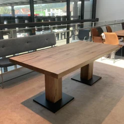 Musterring Esstische|Esstisch Thabea 389344080 Balkeneiche Natur Gestell Metall Schwarz