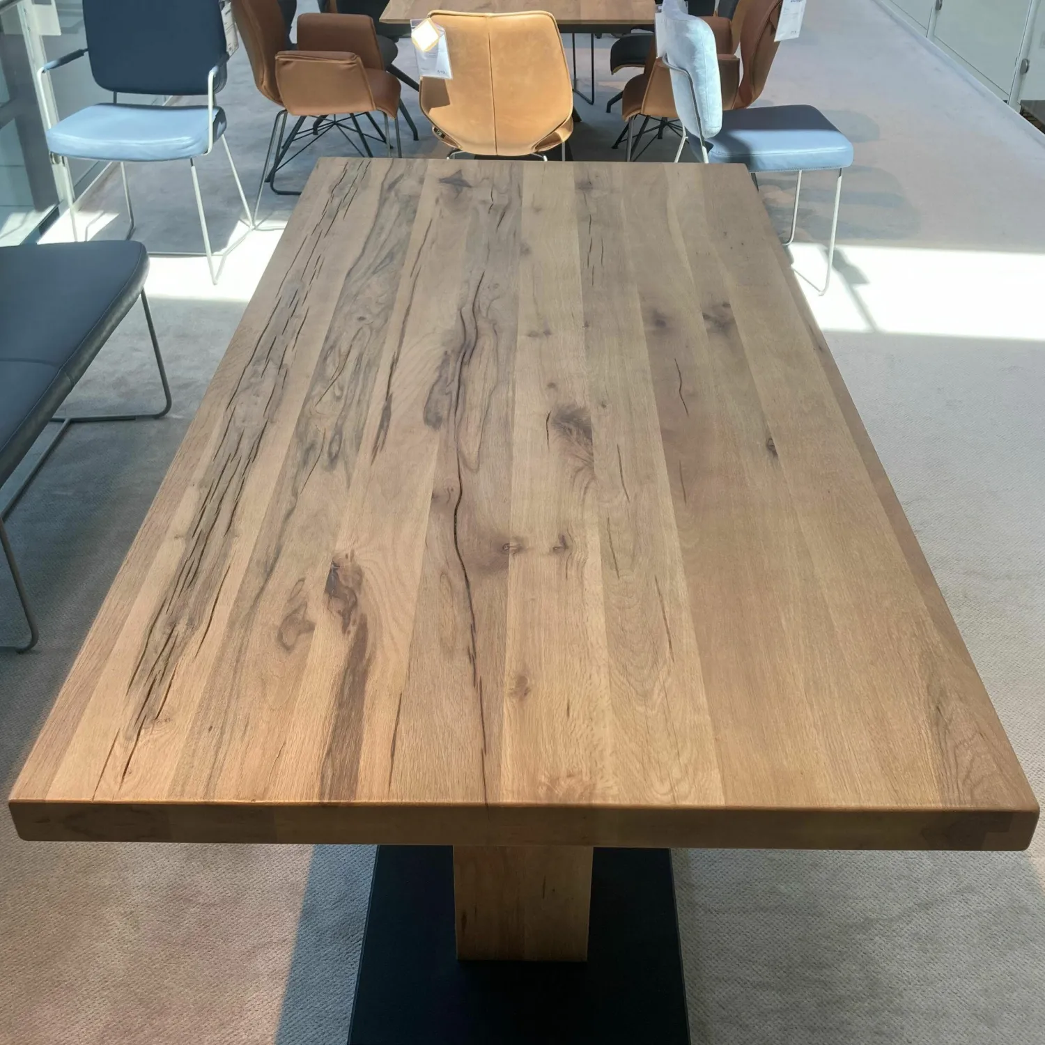 Musterring Esstische|Esstisch Thabea 389344080 Balkeneiche Natur Gestell Metall Schwarz