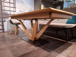 Voglauer Esstische|Esstisch Vgalvino Wildeiche Rustico Schwarz Geölt mit 2 Tischverlängerungen