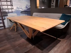 Voglauer Esstische|Esstisch Vgalvino Wildeiche Rustico Schwarz Geölt mit 2 Tischverlängerungen