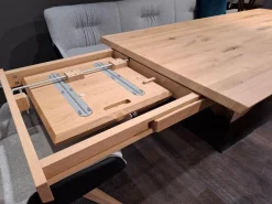 Voglauer Esstische|Esstisch Vgalvino Wildeiche Rustico Schwarz Geölt mit 2 Tischverlängerungen