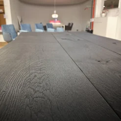 WK Wohnen Esstische|Esstisch WK854-14 Wildeiche Massiv Gebürstet Geköhlt Geölt