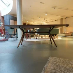 Zoom by Mobimex Esstische|Esstisch X2 Platte Schwarznuss mit Splint Geölt Beine X-Förmig