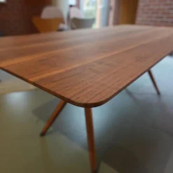 Zoom by Mobimex Esstische|Esstisch X2 Platte Schwarznuss mit Splint Geölt Beine X-Förmig