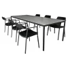 Vipp Essgruppen|Esstischgruppe Large 972 Keramik Gestell Pulverbeschichteter Stahl Mit 6 Stühlen