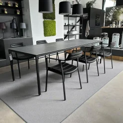 Vipp Essgruppen|Esstischgruppe Large 972 Keramik Gestell Pulverbeschichteter Stahl Mit 6 Stühlen