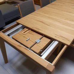 Team 7 Essgruppen|Esstischgruppe Mylon Mit 4 Stühlen Kernbuche Mit Einlegeplatte