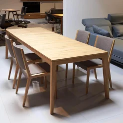 Team 7 Essgruppen|Esstischgruppe Mylon Mit 4 Stühlen Kernbuche Mit Einlegeplatte