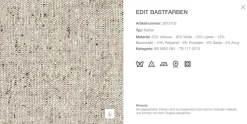 B&B Italia Stuhlsets|Esszimmerstuhl Flair O Stoff Rattier Edit Bastfarben Beige Innenrahmen Stahlrohre