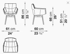 B&B Italia Einzelstühle|Esszimmerstuhl Husk Stoff Rattier Antille Braun Grau Schale Polyurethanharz Weiß Gestell Metall Weiß Lackiert