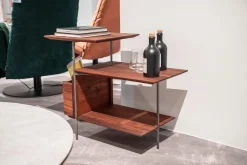 Scholtissek Beistelltische|Etagere Beistelltisch 39043-0 Nussbaum Astig Massiv Natur