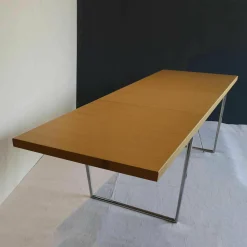 Vitra Esstische|Extendable Dining Table Tischplatte Furnier Eiche Natur Gestell Aluminium Mit Auszug