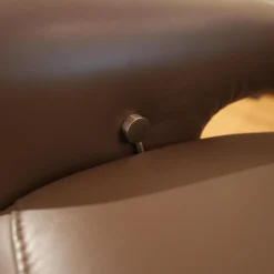 himolla Fernsehsessel|Fernsehsessel Easyswing Bezug Leder 24 Longlife Schlamm Braun Fuß Teller Bezogen