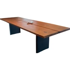 Team 7 Esstische|Fixtisch Echt.zeit Holz Eiche Gebürstet Urig Naturöl Gestell Schwarz Metallwangen