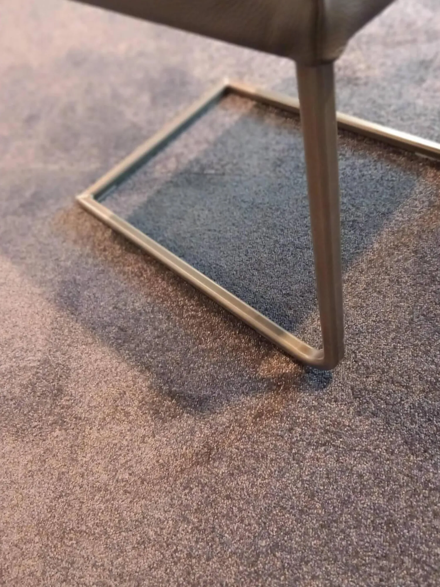 Carega Design Einzelstühle|Freischwinger Katy 3 Leder Toledo Braun Gestell Edelstahl Gebürstet