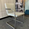 Thonet Einzelstühle|Freischwinger Stoff Cava 3 124 Achatgrau Gestell Chrom
