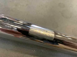 Thonet Einzelstühle|Freischwinger Stuhl S33 Stoff Schwarz Gestell Verchromt