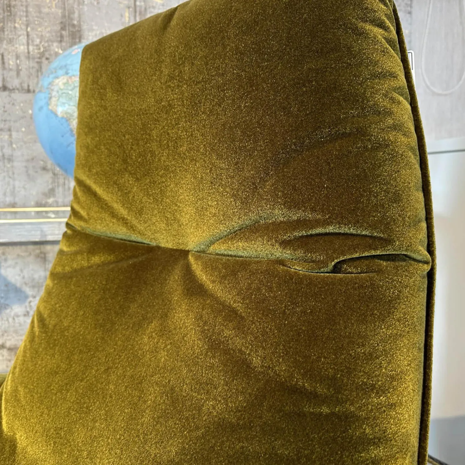 Bielefelder Werkstätten Fernsehsessel|Loungesessel|Funktionssessel Daron Stoff B Emilia 232 Grün Schale Leder Java Braun Sternfuß Bronze Schwarz Matt Mit Hocker