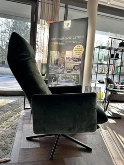 Bielefelder Werkstätten Relaxsessel|Funktionssessel Heavens Place Stoff Carlucci City Velvet CA7832 087 T Grün Sternfuß Metall Schwarz