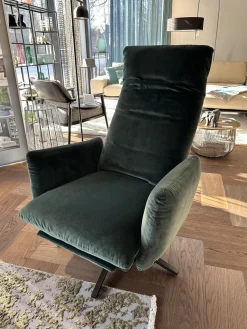 Bielefelder Werkstätten Relaxsessel|Funktionssessel Heavens Place Stoff Carlucci City Velvet CA7832 087 T Grün Sternfuß Metall Schwarz