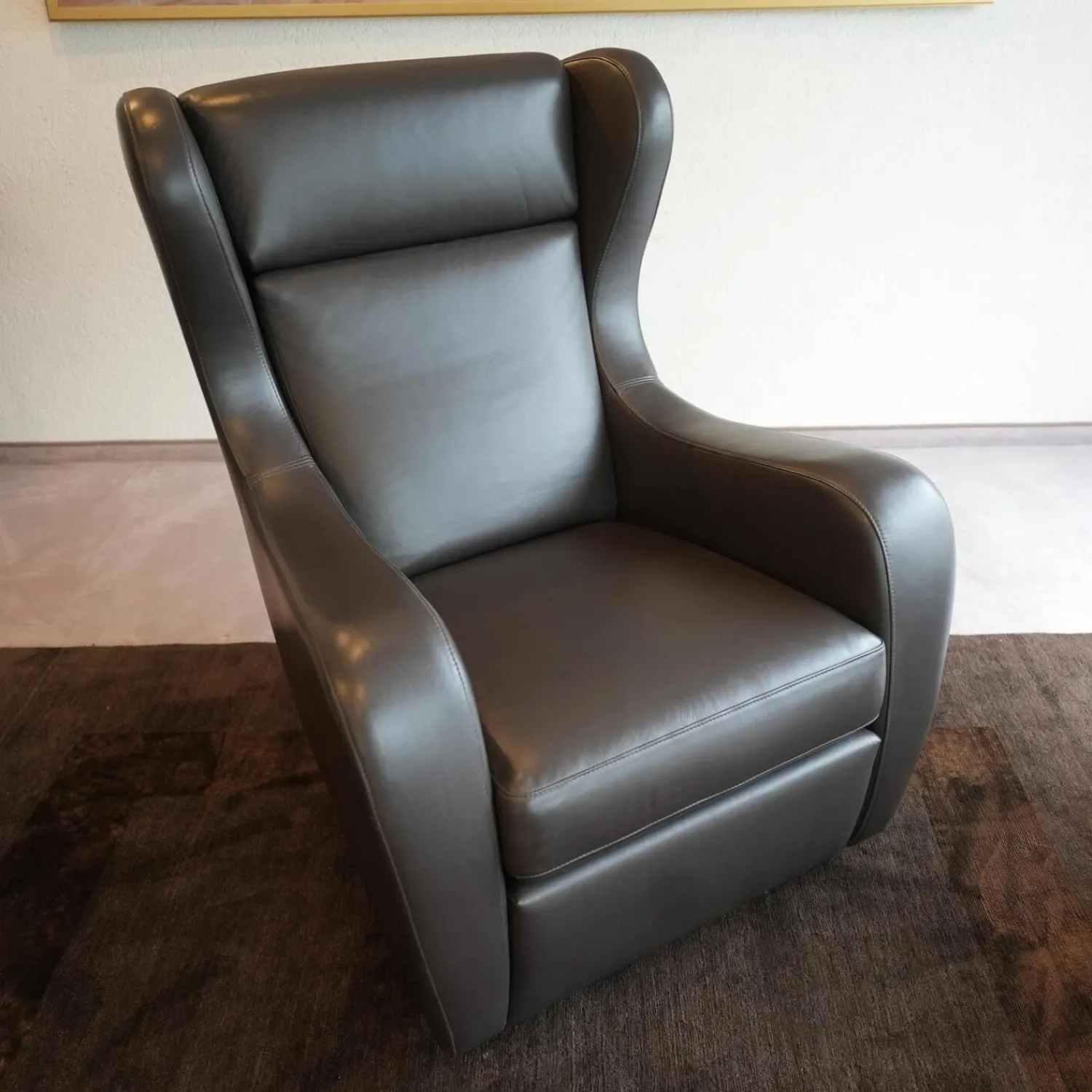 Frommholz Relaxsessel|Funktionssessel Mama Mia Mit Hocker Leder Soft Grip 228 Dunkelbraun