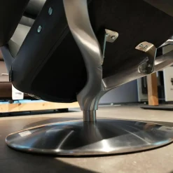 Koinor Relaxsessel|Funktionssessel Yoko No 12 VM Leder C Classic Pepper Schwarz Grau Gabel Alu Matt Schwarz