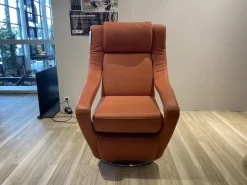 Koinor Relaxsessel|Funktionssessel Yoko No2 Leder C Revolution Paprika Orange Drehteller Nickel Satiniert Motorisch Verstellbar